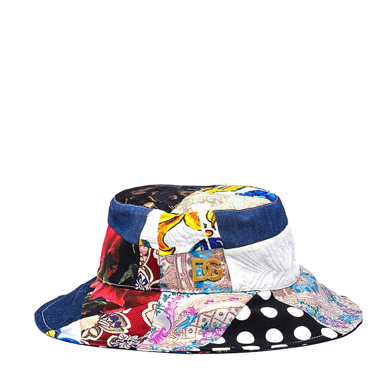 Dolce & Gabbana - Multicoloured Patchwork Bucket Hat  Size 58